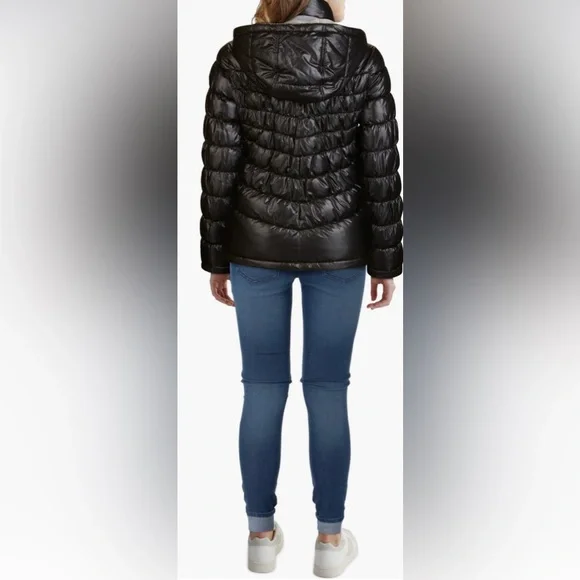 NWT Kenneth Cole Hooded Front Zip Puffer Jacket - Picture 2 of 16